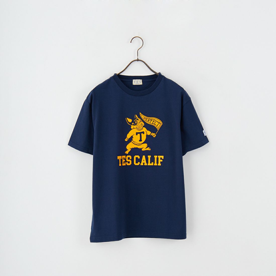 The Endless Summer [エンドレスサマー] カレッジロゴ フロッキープリントTシャツ [FH-25574337] 60 NAVY