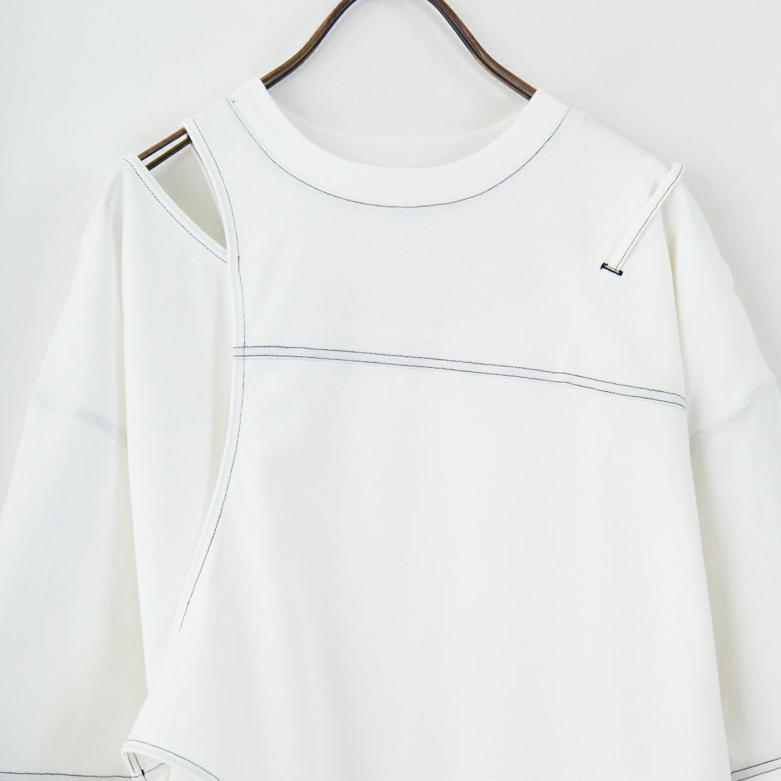 MAISON SPECIAL [メゾンスペシャル] カッティングオーバーTシャツ [21251415706] WHT