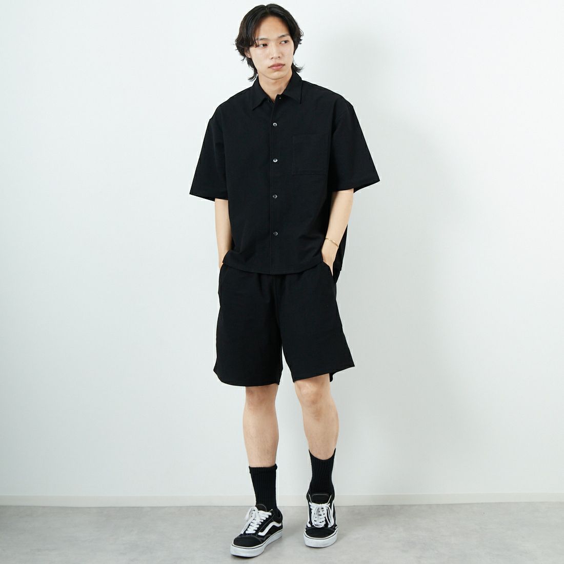 Jeans Factory Clothes [ジーンズファクトリークローズ] TECH WEAR クールリカバーシャツ [JFC-252-022] BLACK