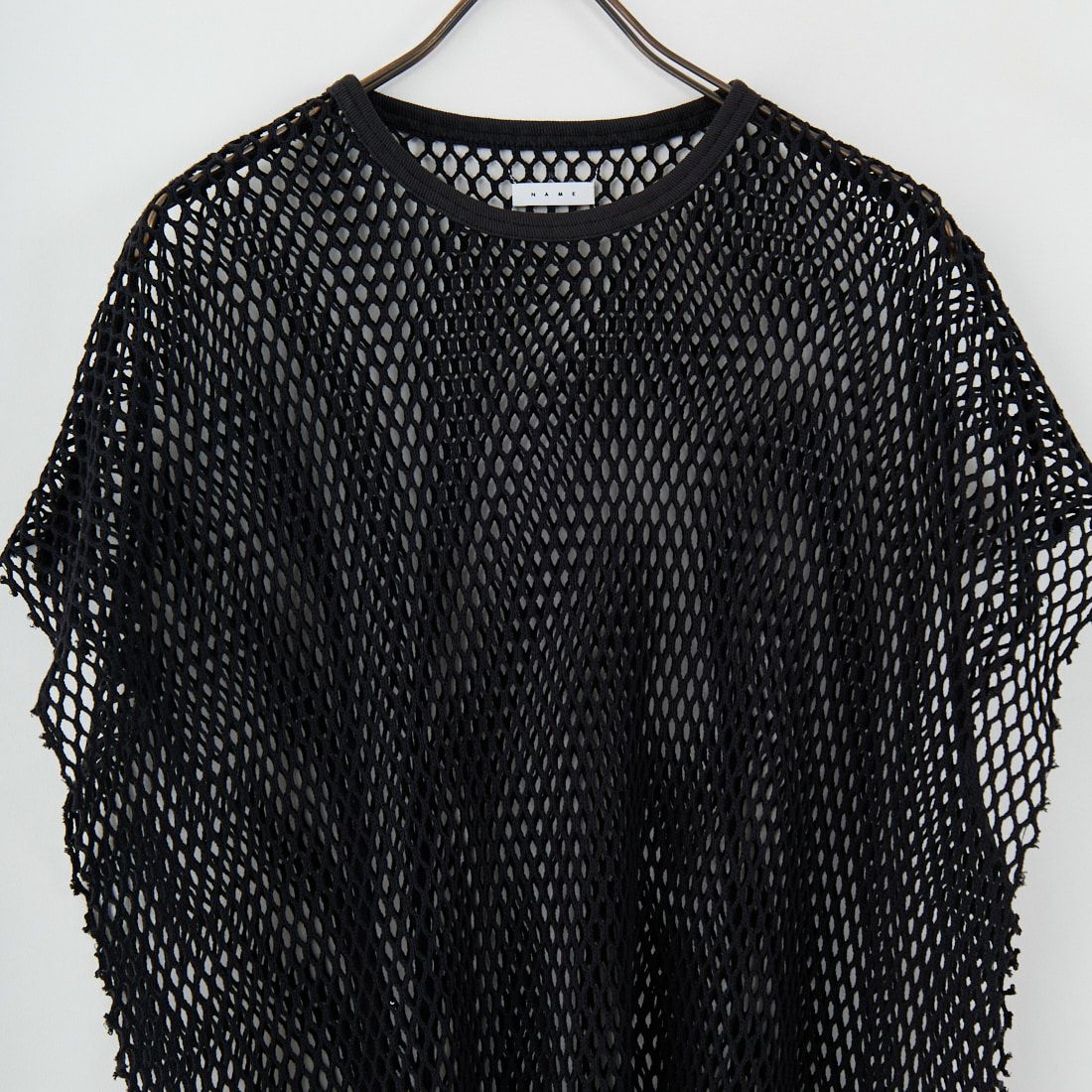 Name. [ネーム] メッシュテープ ノースリーブTシャツ [NMCU-015] BLACK
