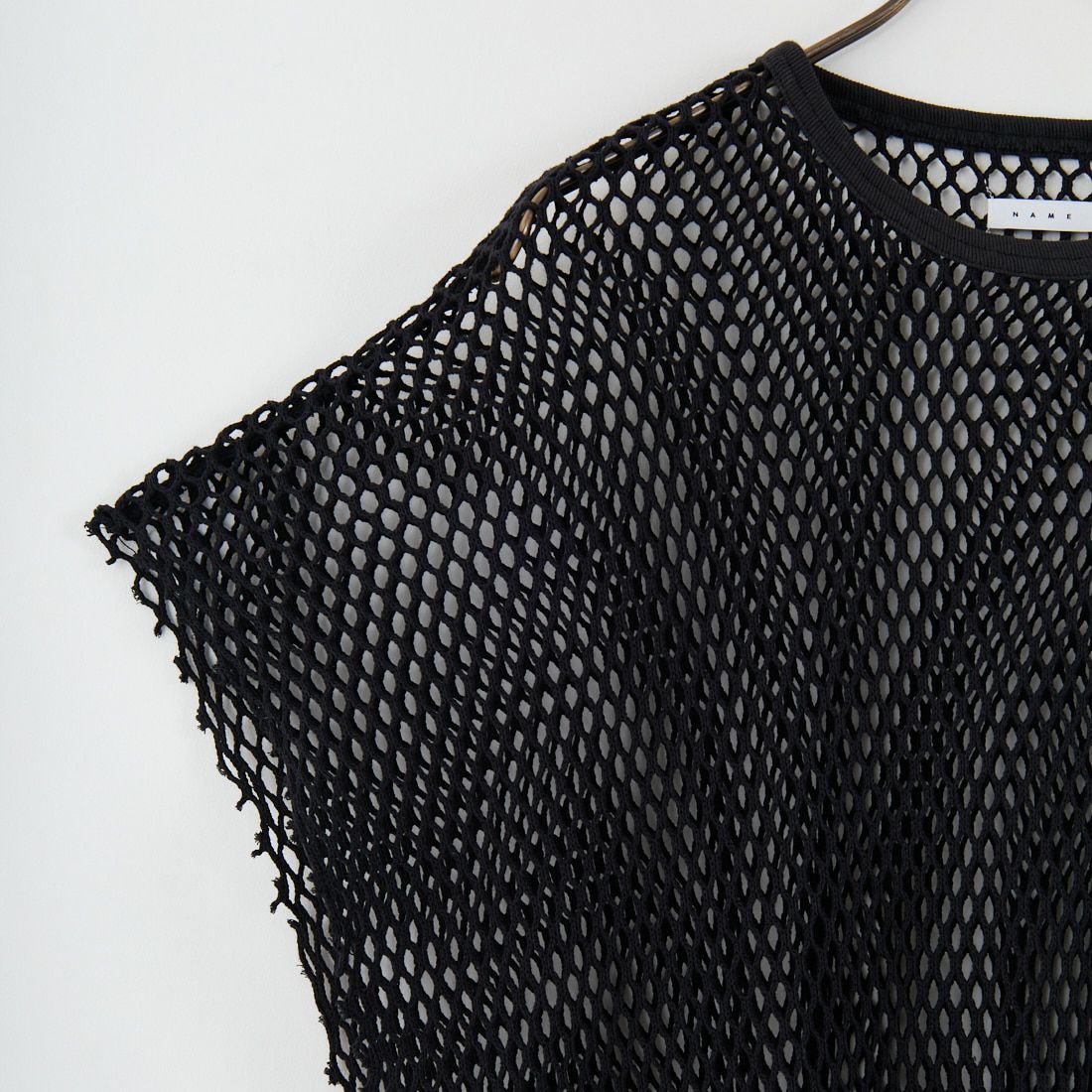 Name. [ネーム] メッシュテープ ノースリーブTシャツ [NMCU-015] BLACK