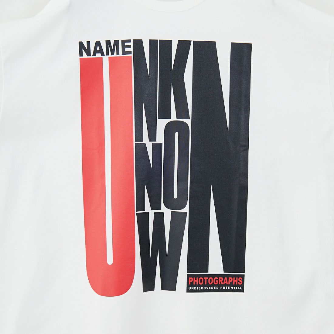Name. [ネーム] シルケットコットン ビッグプリントTシャツ [NMCU-038] WHITE