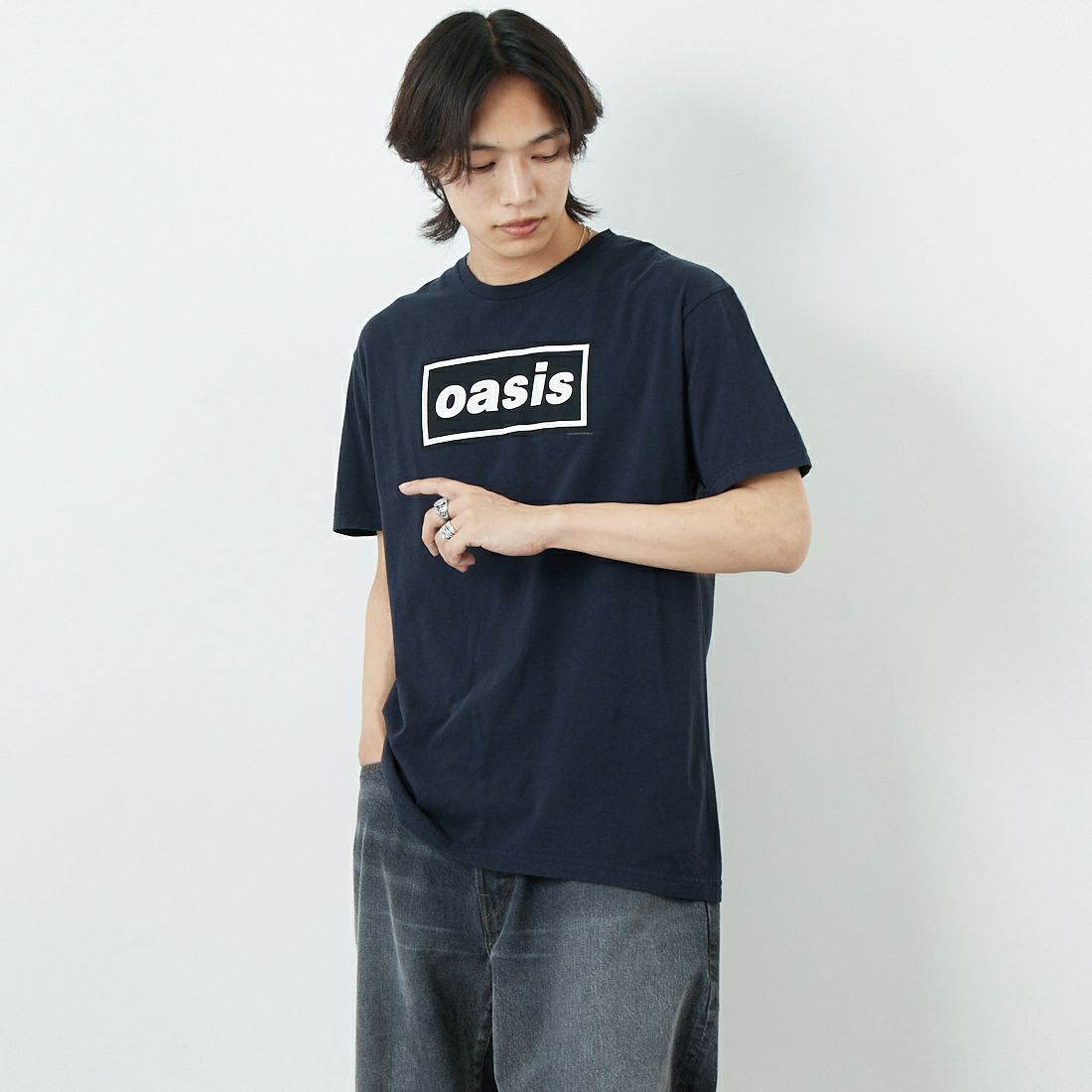 THRIFTY LOOK [スリフティールック] oasis ショートスリーブTシャツ [TL22S016-B]