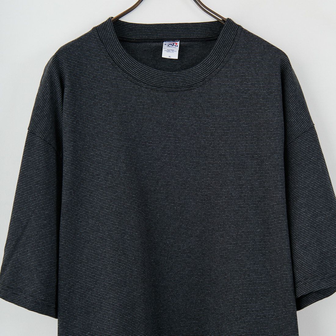 CalCru [カルクルー] マイクロストライプTシャツ [MICRO-STRIPE-SS-TEE] BLACK