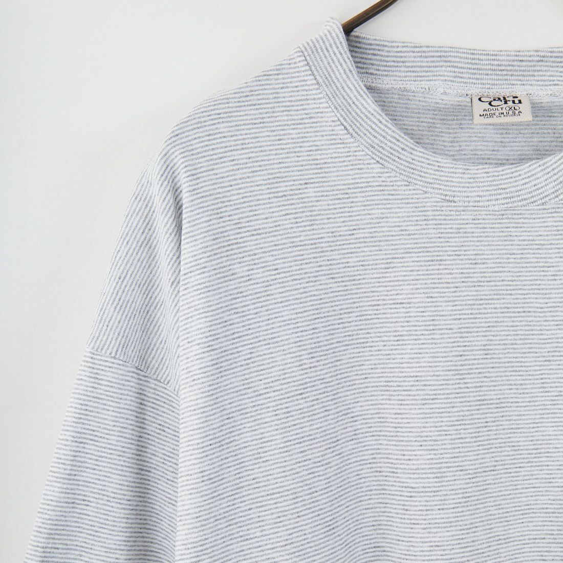 CalCru [カルクルー] マイクロストライプTシャツ [MICRO-STRIPE-SS-TEE] ASH