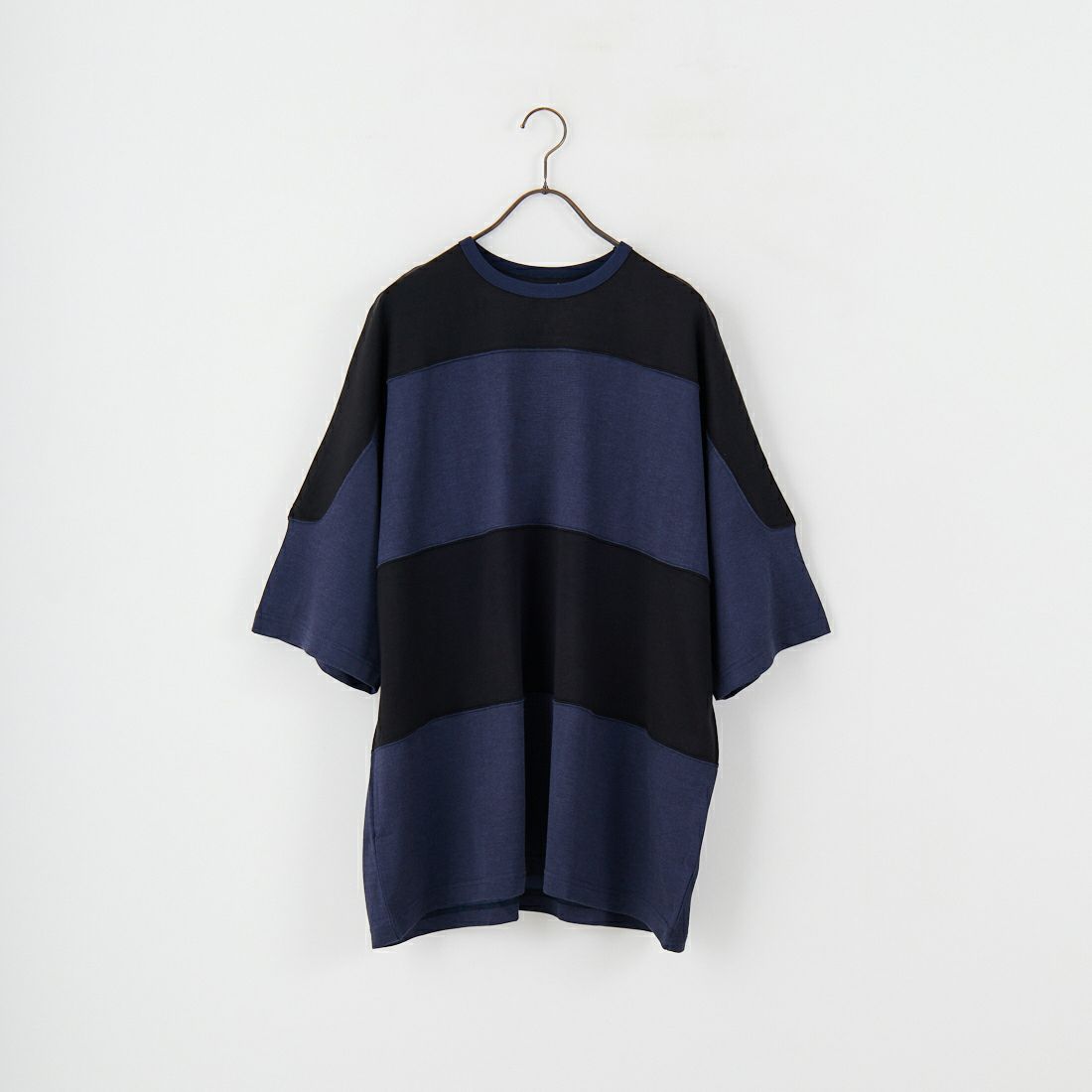 Name. [ネーム] 別注 フットボールボーダーTシャツ [NMCU-JF-01] BLACK/NAVY