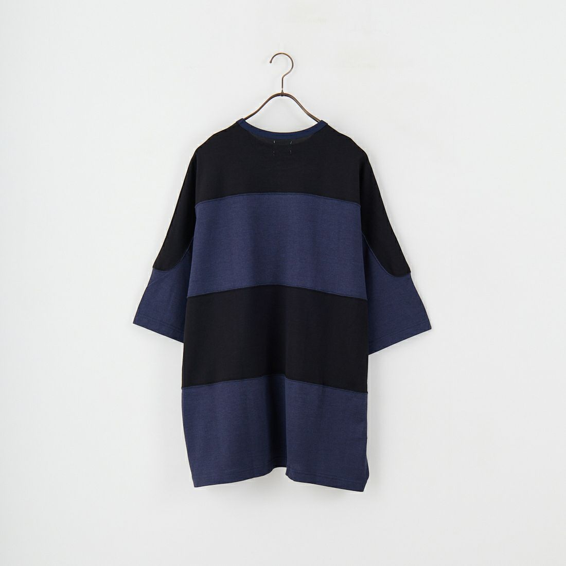 Name. [ネーム] 別注 フットボールボーダーTシャツ [NMCU-JF-01] BLACK/NAVY