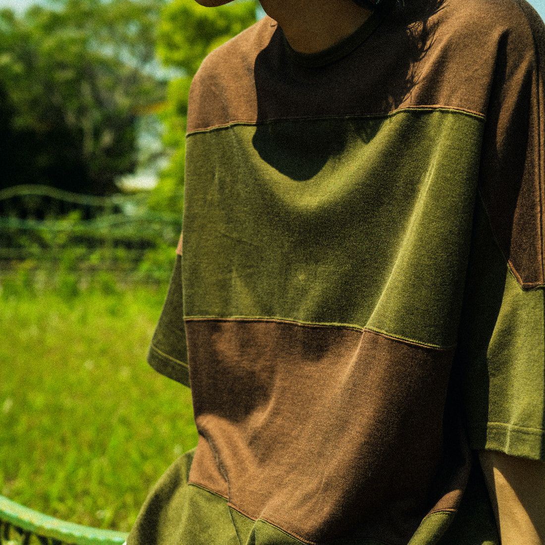 Name. [ネーム] 別注 フットボールボーダーTシャツ [NMCU-JF-01] KHAKI/BROW