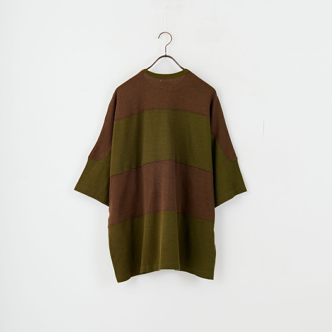 Name. [ネーム] 別注 フットボールボーダーTシャツ [NMCU-JF-01] KHAKI/BROW