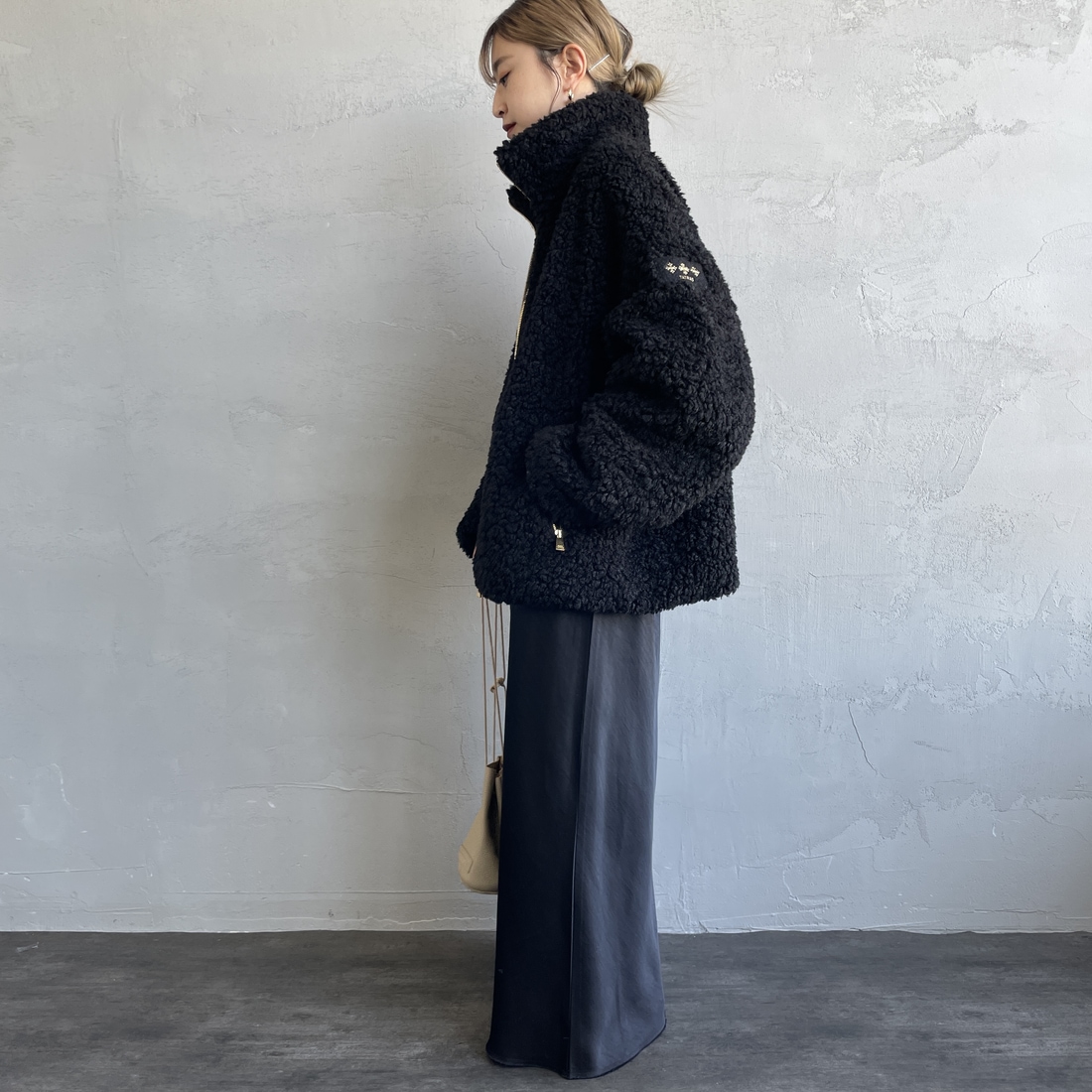 TATRAS [タトラス] LUELA ブルゾン [LJXA0041033588] BLACK &&モデル身長：150cm 着用サイズ：2&&