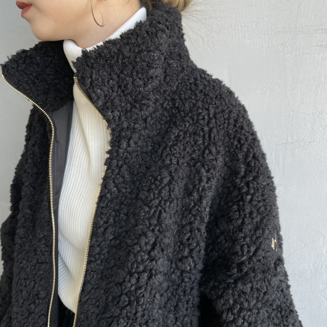 TATRAS [タトラス] LUELA ブルゾン [LJXA0041033588] BLACK &&モデル身長：150cm 着用サイズ：2&&