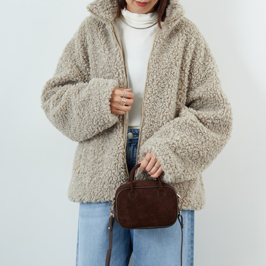 TATRAS [タトラス] LUELA ブルゾン [LJXA0041033588] L.GRAY &&モデル身長：159cm 着用サイズ：1&&ラス] LUELA ブルゾン [LJXA0041033588] BLACK