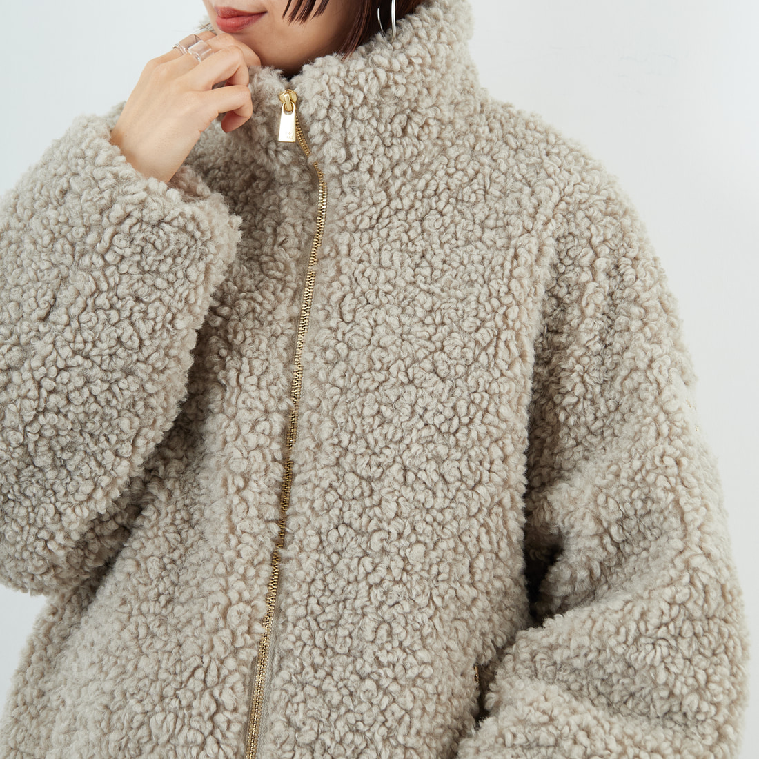 TATRAS [タトラス] LUELA ブルゾン [LJXA0041033588] L.GRAY &&モデル身長：159cm 着用サイズ：1&&