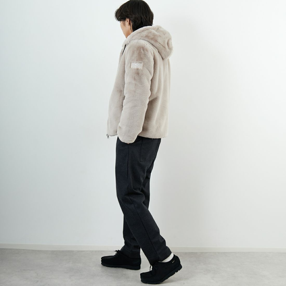 TATRAS [タトラス] BOMOS エコファーブルゾン [MJXA0037033588] L.GRAY &&モデル身長：179cm 着用サイズ：2&&