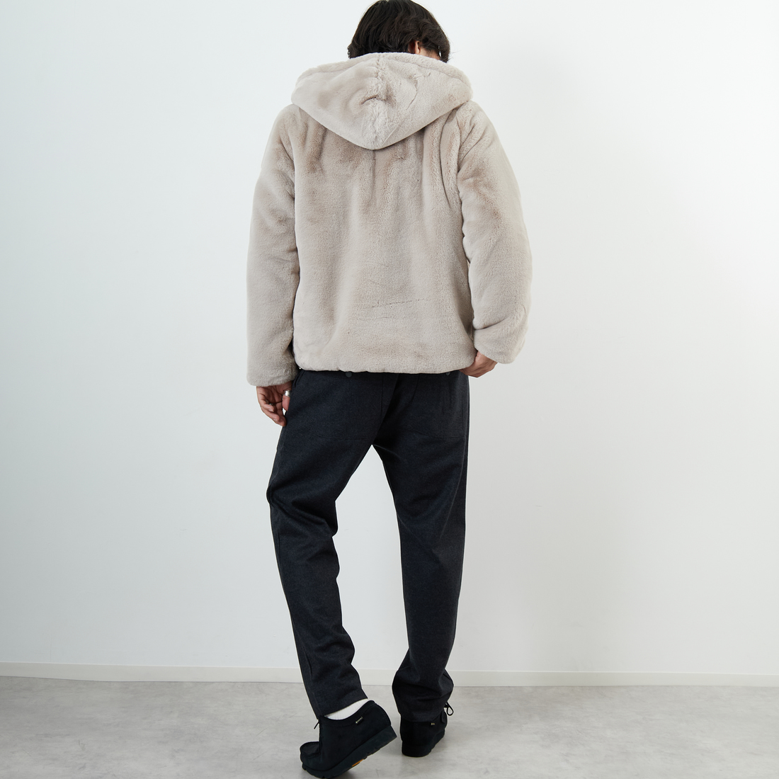 TATRAS [タトラス] BOMOS エコファーブルゾン [MJXA0037033588] L.GRAY &&モデル身長：179cm 着用サイズ：2&&