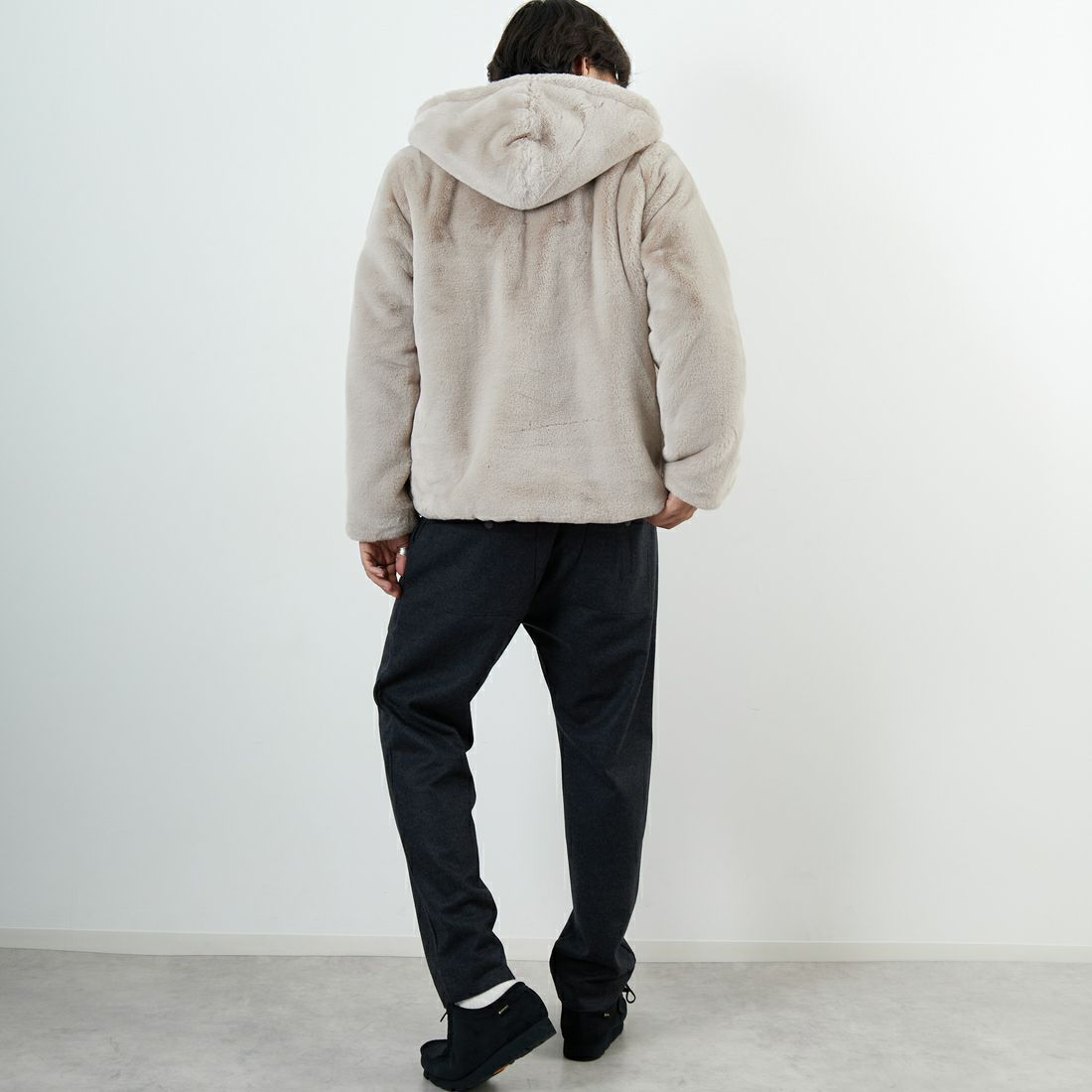 TATRAS [タトラス] BOMOS エコファーブルゾン [MJXA0037033588] L.GRAY &&モデル身長：179cm 着用サイズ：2&&