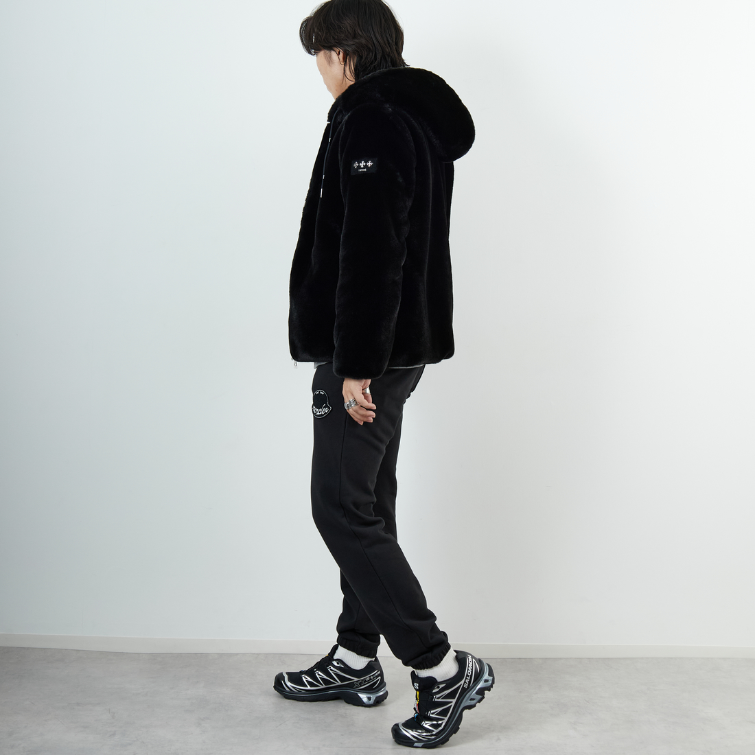 TATRAS [タトラス] BOMOS エコファーブルゾン [MJXA0037033588] BLACK &&モデル身長：179cm 着用サイズ：2&&