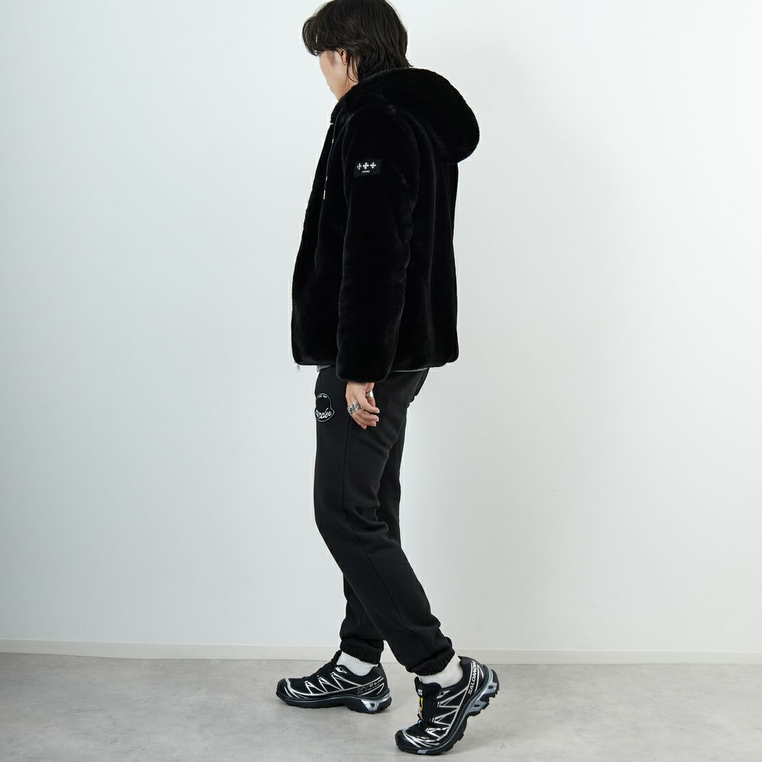 TATRAS [タトラス] BOMOS エコファーブルゾン [MJXA0037033588] BLACK &&モデル身長：179cm 着用サイズ：2&&