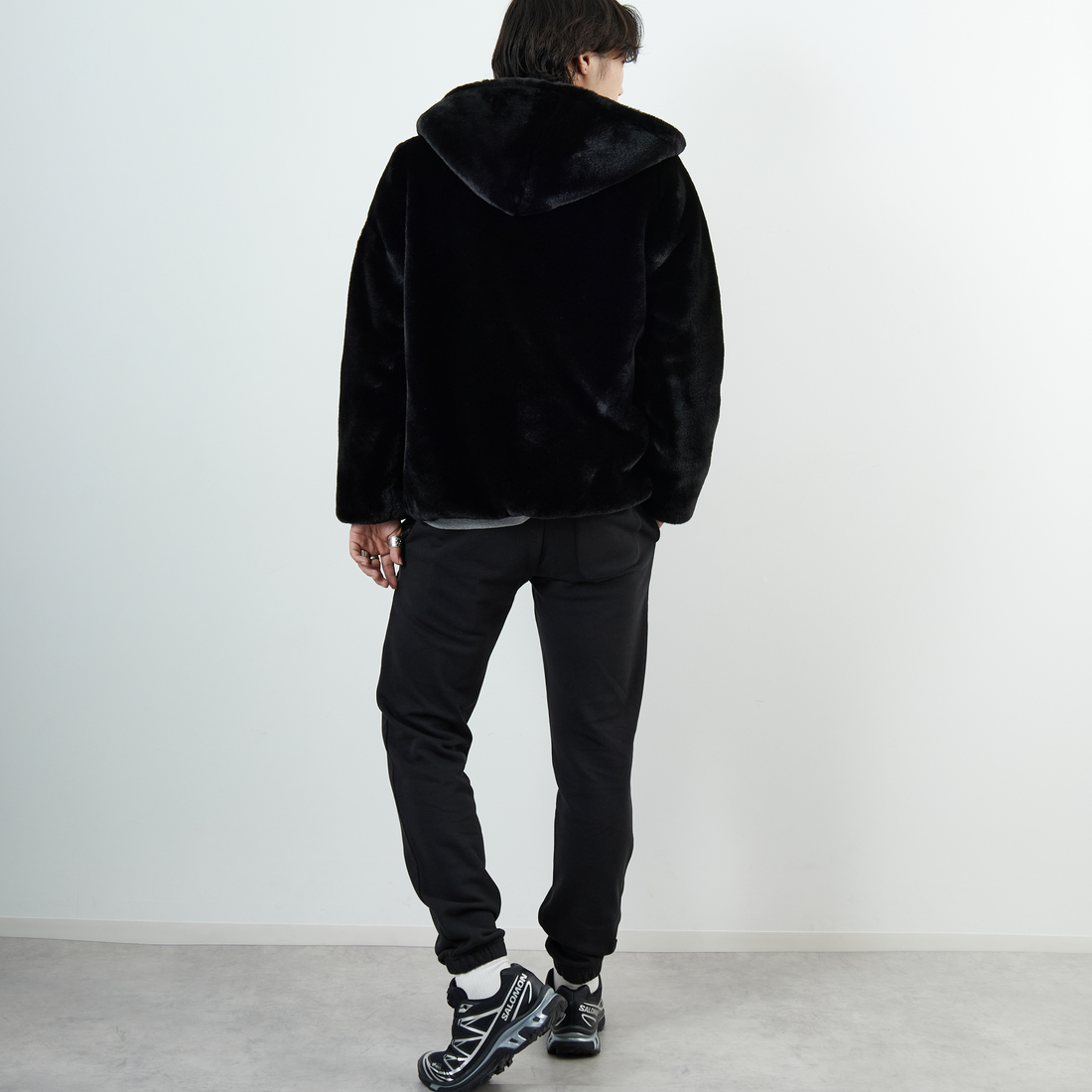 TATRAS [タトラス] BOMOS エコファーブルゾン [MJXA0037033588] BLACK &&モデル身長：179cm 着用サイズ：2&&