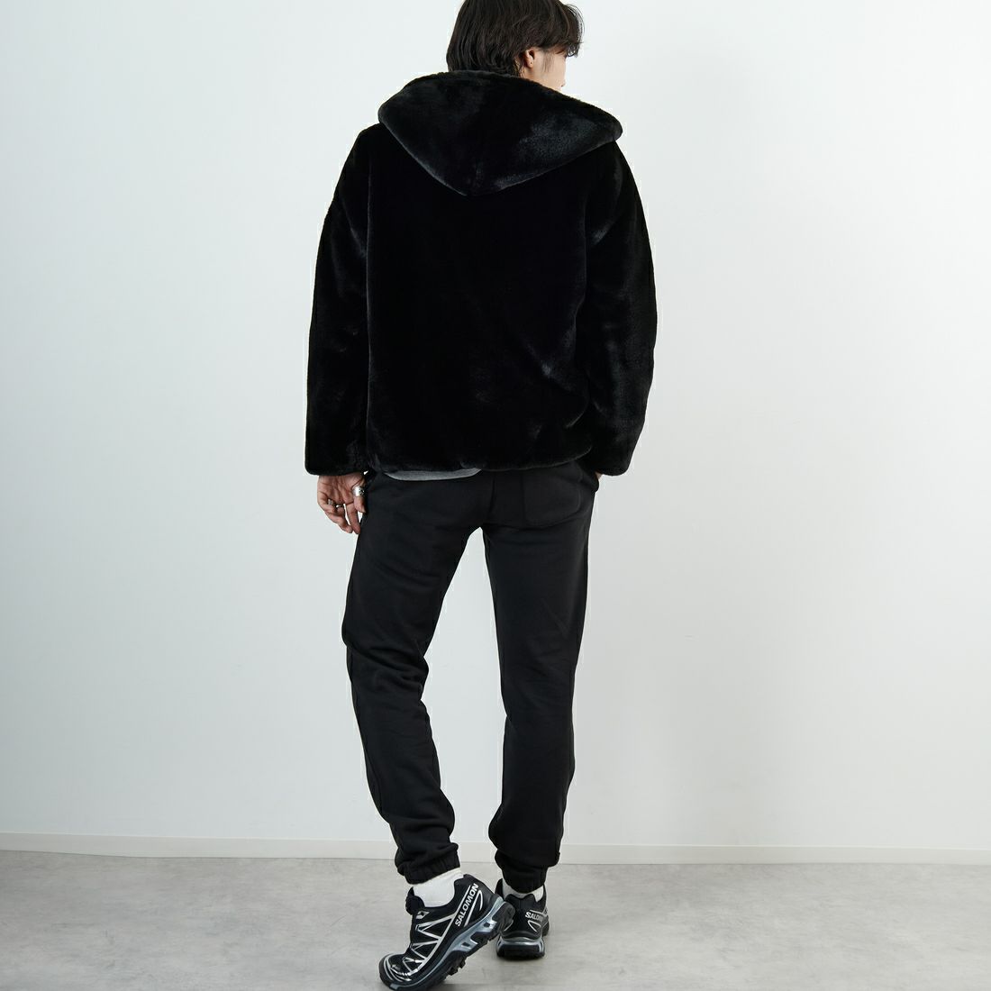 TATRAS [タトラス] BOMOS エコファーブルゾン [MJXA0037033588] BLACK &&モデル身長：179cm 着用サイズ：2&&