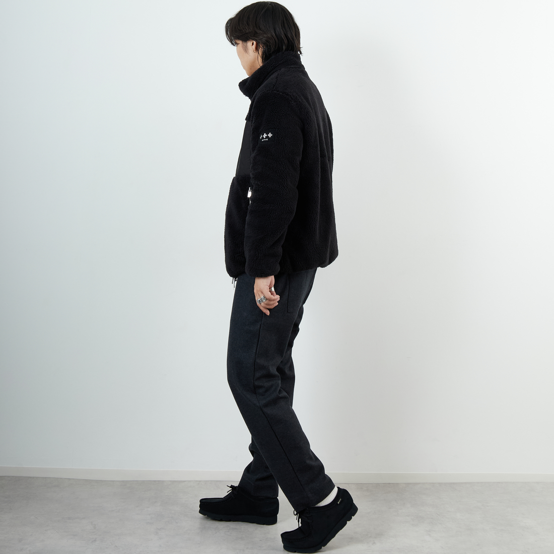 TATRAS [タトラス] MONREALE スタンドカラーブルゾン [MJXA0213033588] BLACK &&モデル身長：179cm 着用サイズ：2&&