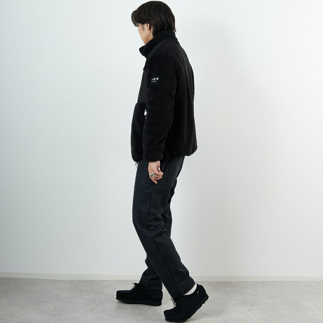 TATRAS [タトラス] MONREALE スタンドカラーブルゾン [MJXA0213033588] BLACK &&モデル身長：179cm 着用サイズ：2&&