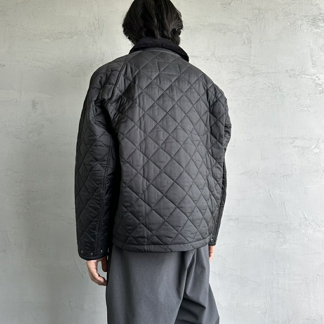 Barbour [バブアー] トランスポートキルティングジャケット [MQU1796] BK91 &&モデル身長：179cm 着用サイズ：38&&