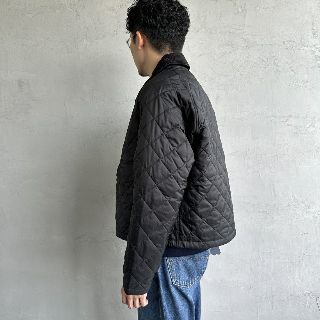 Barbour [バブアー] スペイキルティングジャケット [MQU1802] BK91 &&モデル身長：168cm 着用サイズ：38&