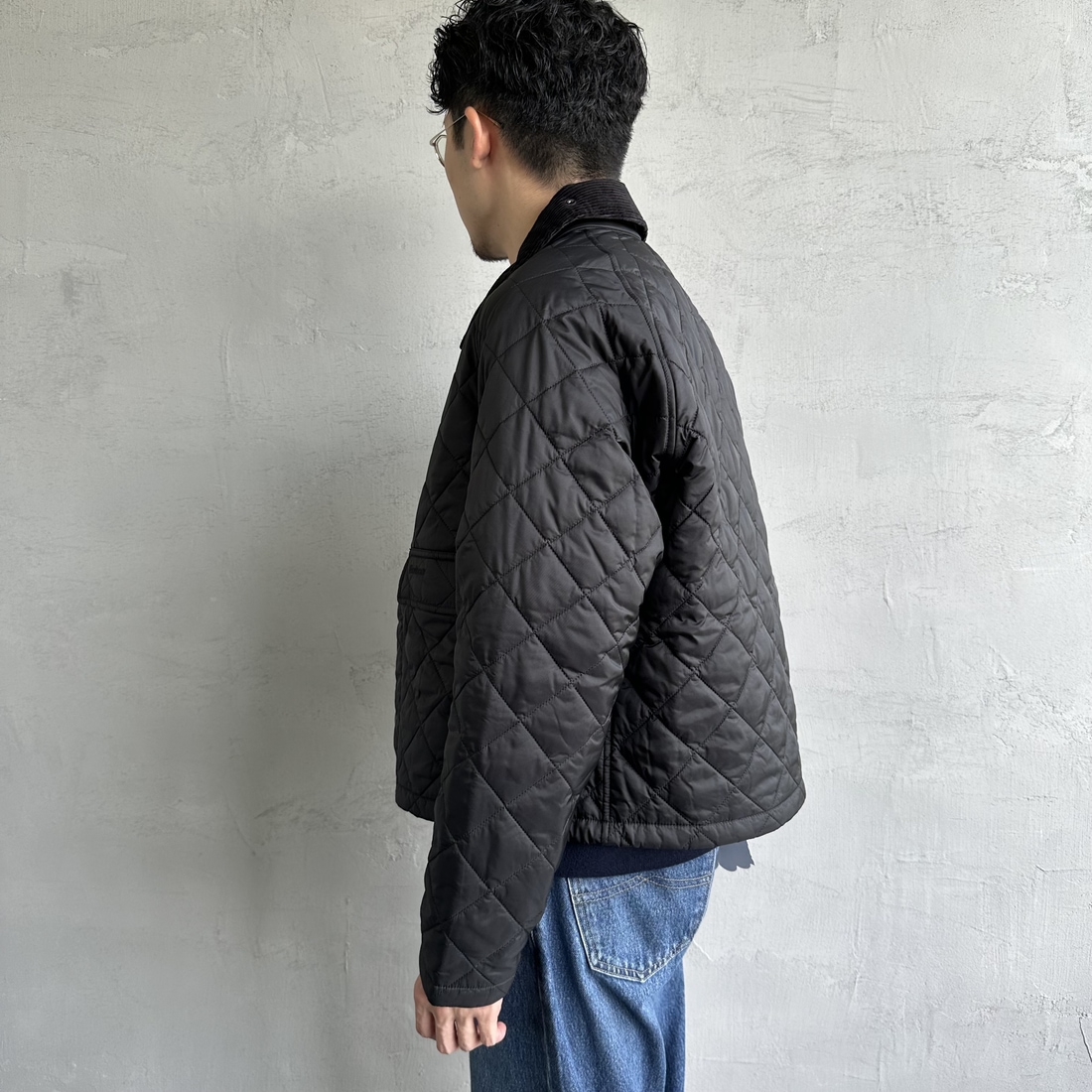 Barbour [バブアー] スペイキルティングジャケット [MQU1802] BK91 &&モデル身長：168cm 着用サイズ：38&