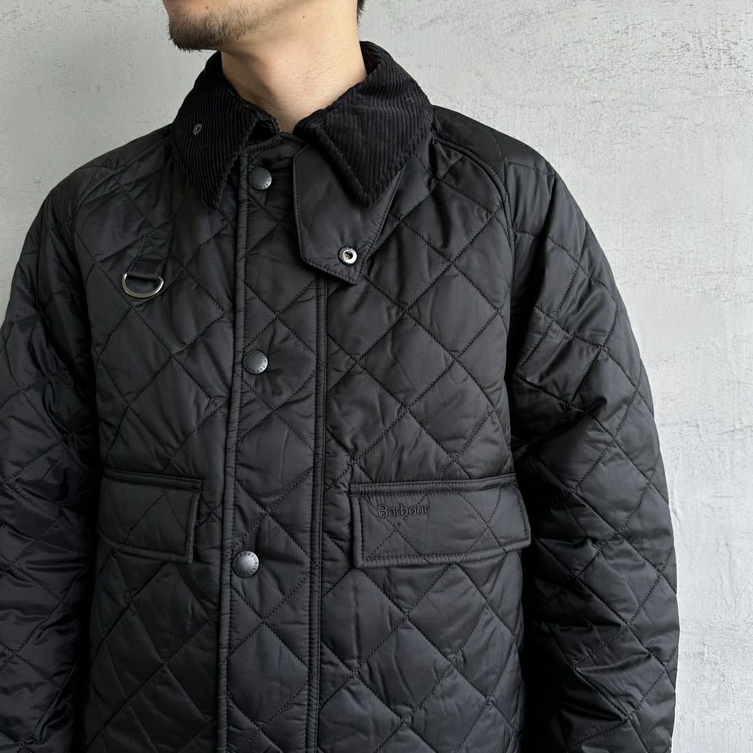 Barbour [バブアー] スペイキルティングジャケット [MQU1802] BK91 &&モデル身長：168cm 着用サイズ：38&