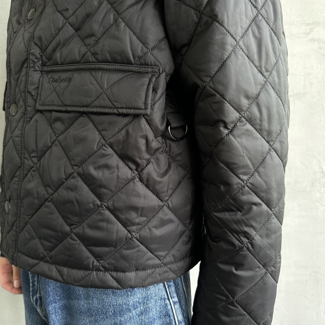 Barbour [バブアー] スペイキルティングジャケット [MQU1802] BK91 &&モデル身長：168cm 着用サイズ：38&