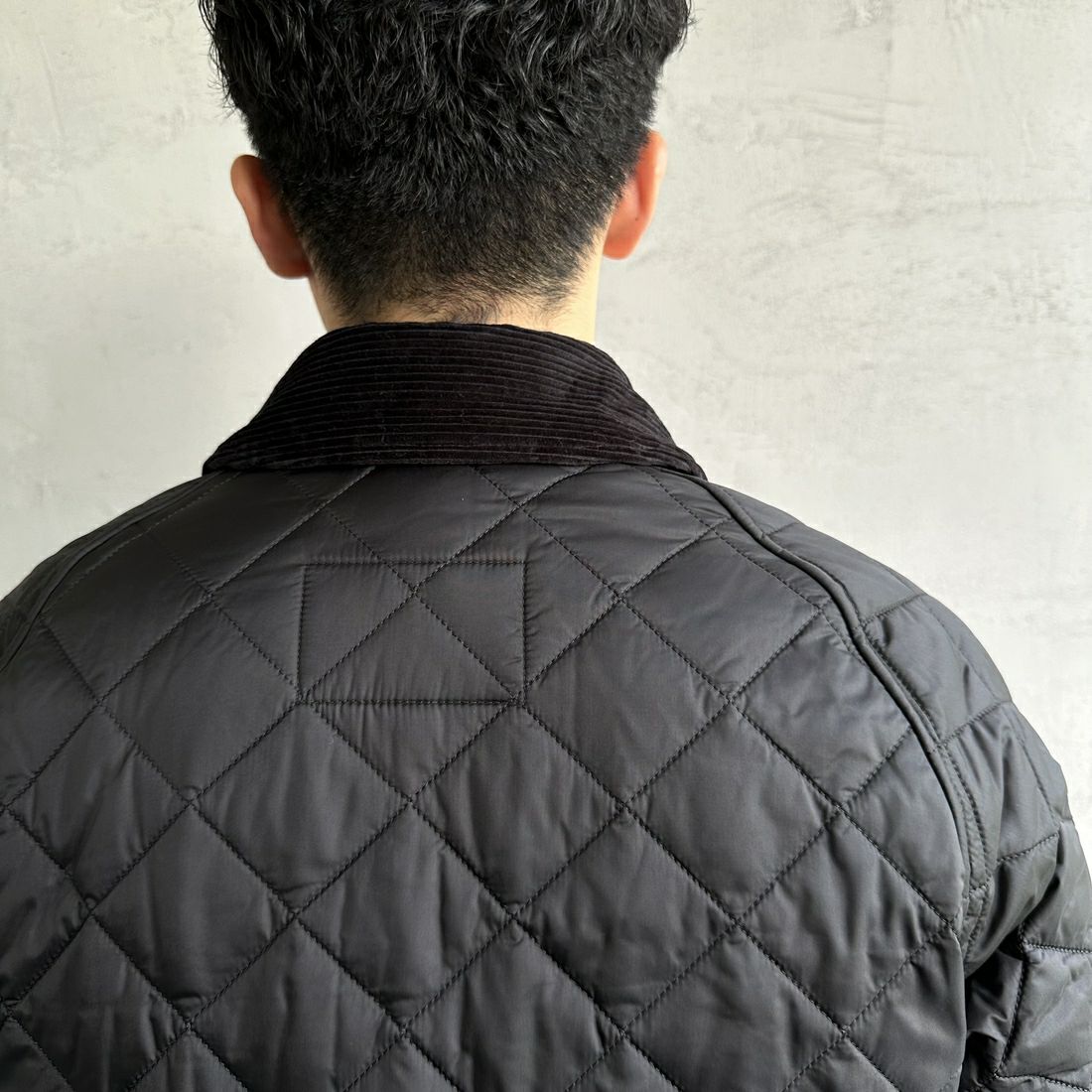 Barbour [バブアー] スペイキルティングジャケット [MQU1802] BK91 &&モデル身長：168cm 着用サイズ：38&