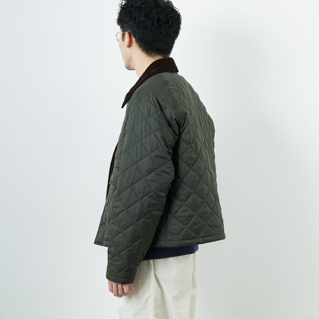 Barbour [バブアー] スペイキルティングジャケット [MQU1802] OL71 &&モデル身長：168cm 着用サイズ：38&