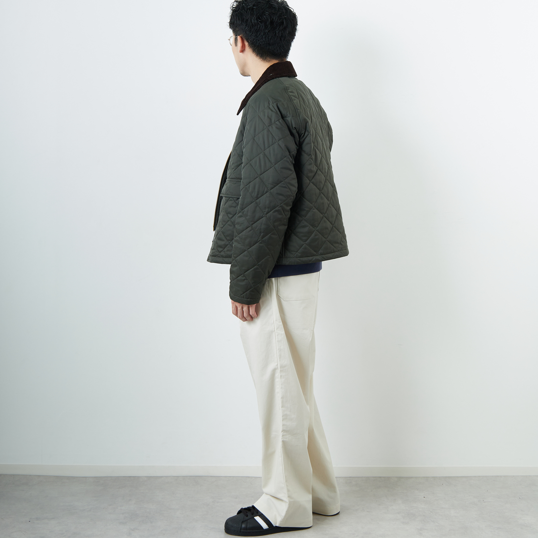 Barbour [バブアー] スペイキルティングジャケット [MQU1802] OL71 &&モデル身長：168cm 着用サイズ：38&