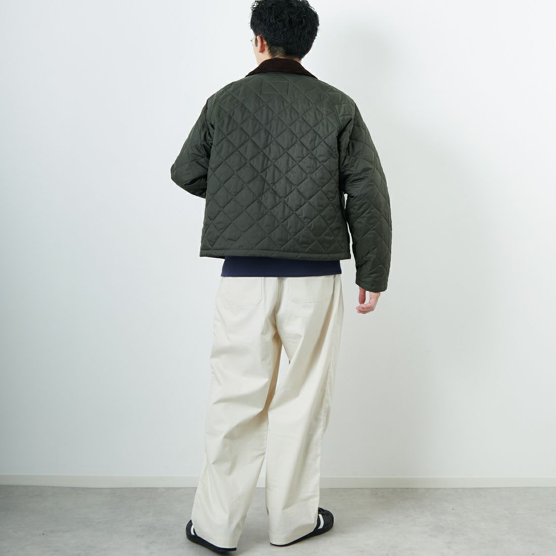 Barbour [バブアー] スペイキルティングジャケット [MQU1802] OL71 &&モデル身長：168cm 着用サイズ：38&