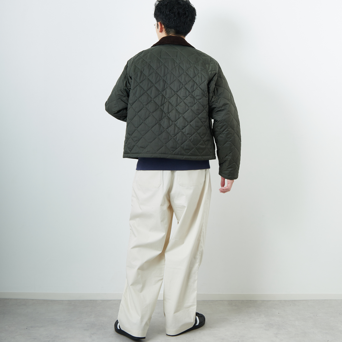 Barbour [バブアー] スペイキルティングジャケット [MQU1802] OL71 &&モデル身長：168cm 着用サイズ：38&