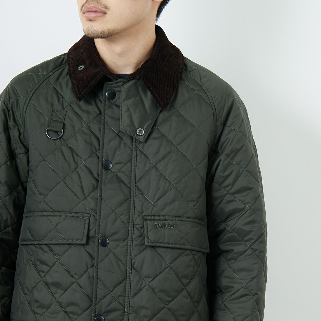 Barbour [バブアー] スペイキルティングジャケット [MQU1802] OL71 &&モデル身長：168cm 着用サイズ：38&