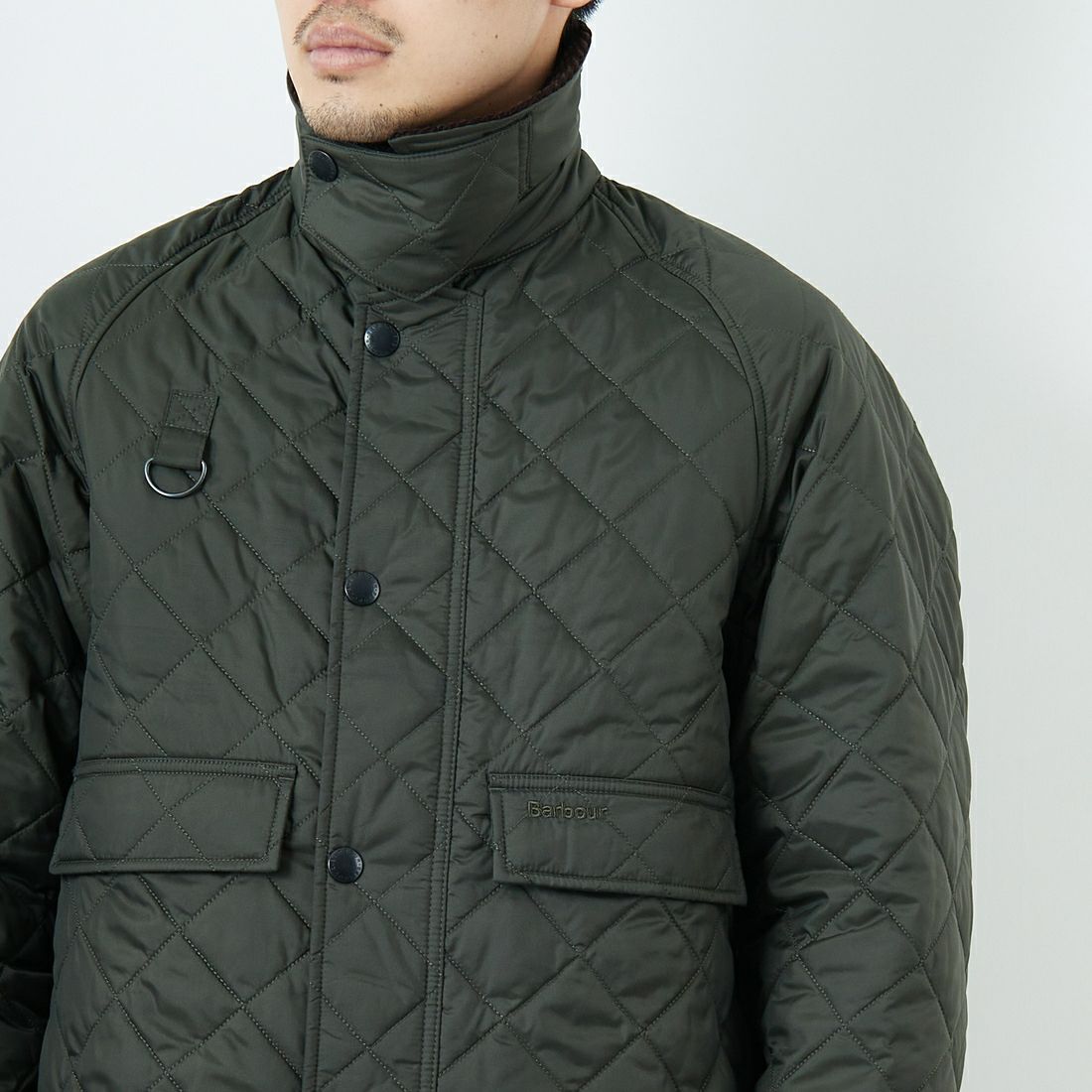 Barbour [バブアー] スペイキルティングジャケット [MQU1802] OL71 &&モデル身長：168cm 着用サイズ：38&
