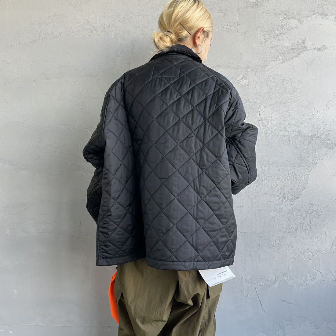 Barbour [バブアー] トランスポートキルティングジャケット [MQU1796] BK91&&モデル身長：150cm 着用サイズ：36&&