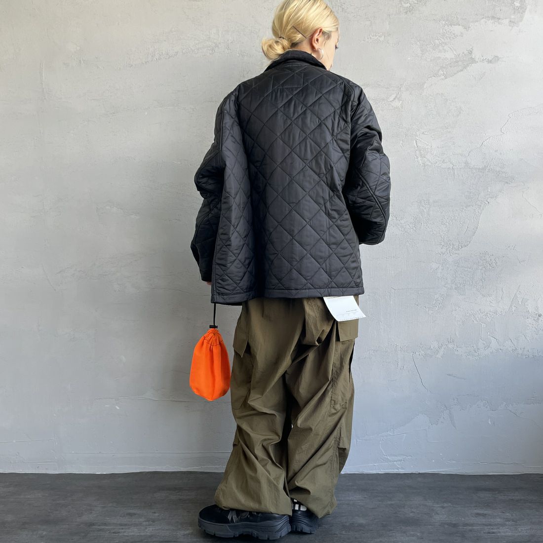 Barbour [バブアー] トランスポートキルティングジャケット [MQU1796] BK91&&モデル身長：150cm 着用サイズ：36&&