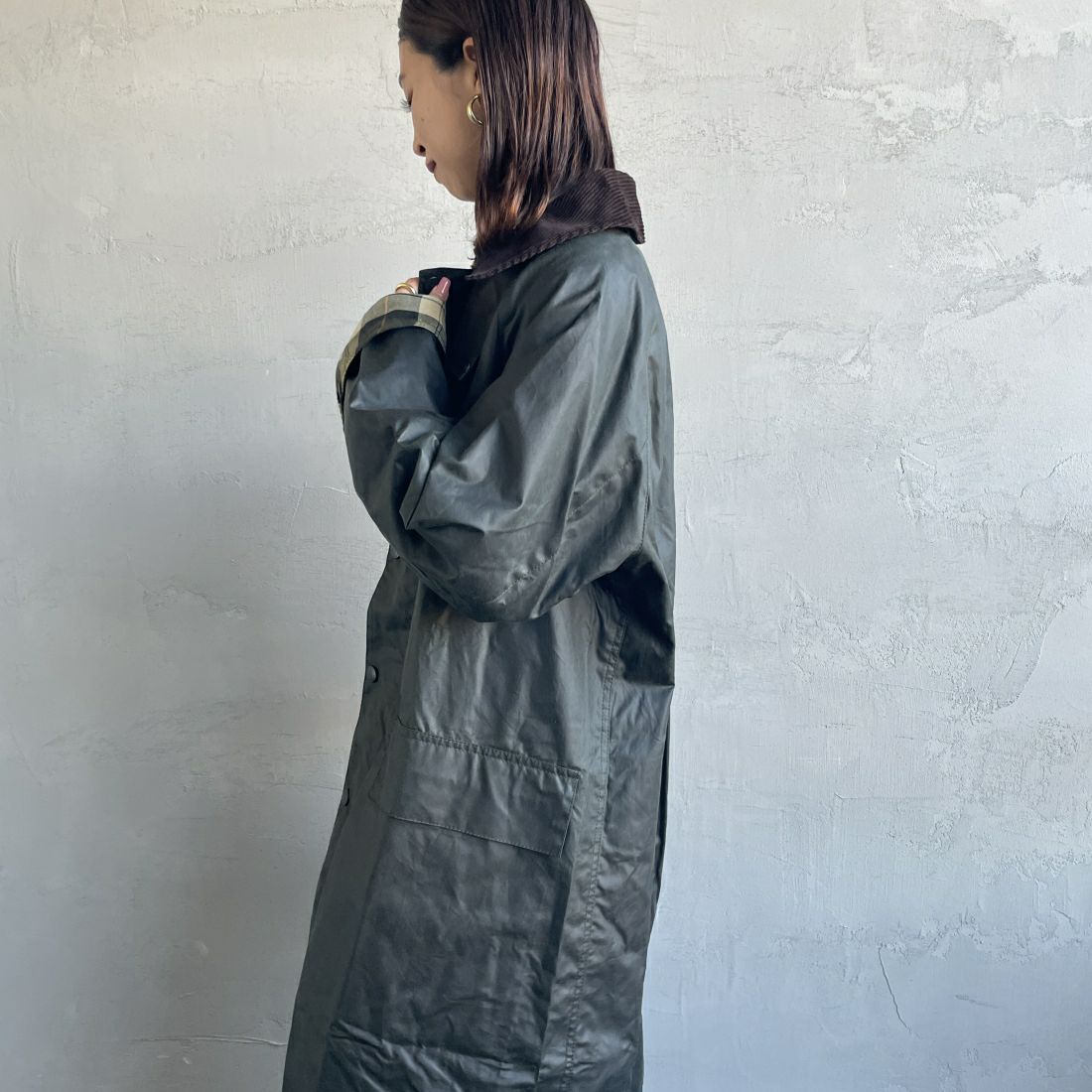 Barbour [バブアー] BURGHLEY/バーレー ワックスコットンロングコート