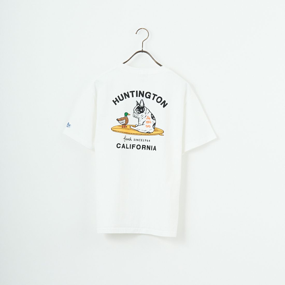 The Endless Summer [エンドレスサマー] 別注 BUHI HUNTINGTON バックプリントTシャツ [FH-25574515-JF] WHITE