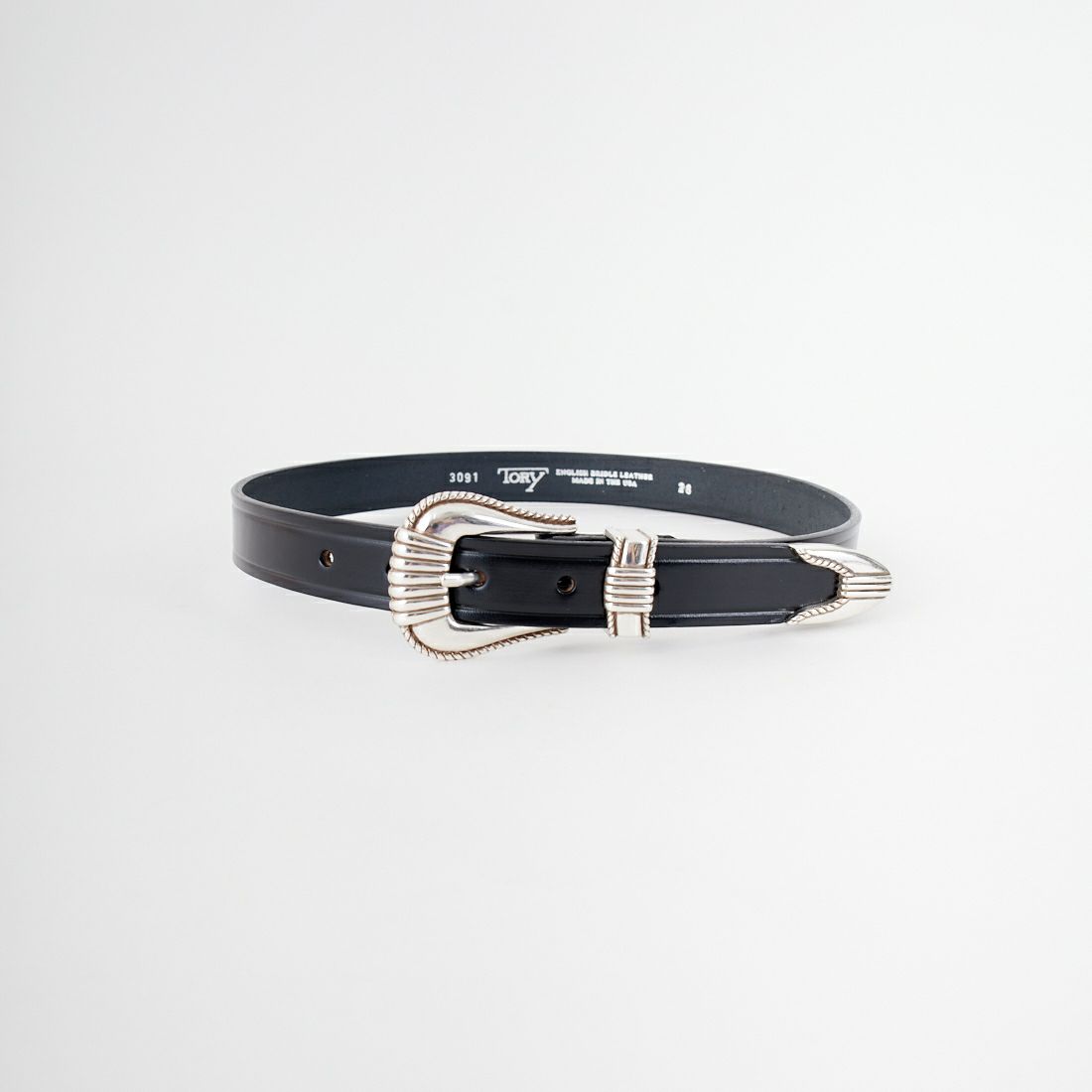 BEAMS WILLIAMウィリアム ウエスタンベルト　レザー ブラック 34 WILLIAM x BEAMS F ウィリアム ビームスエフ 別注 Slim Western