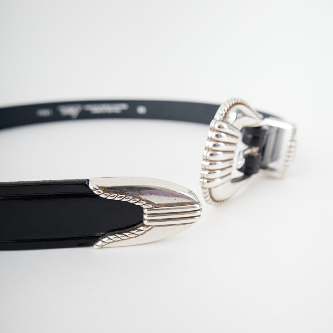 TORY LEATHER [トリーレザー] 3ピースシルバーバックルベルト [TRL1003091] BLACK