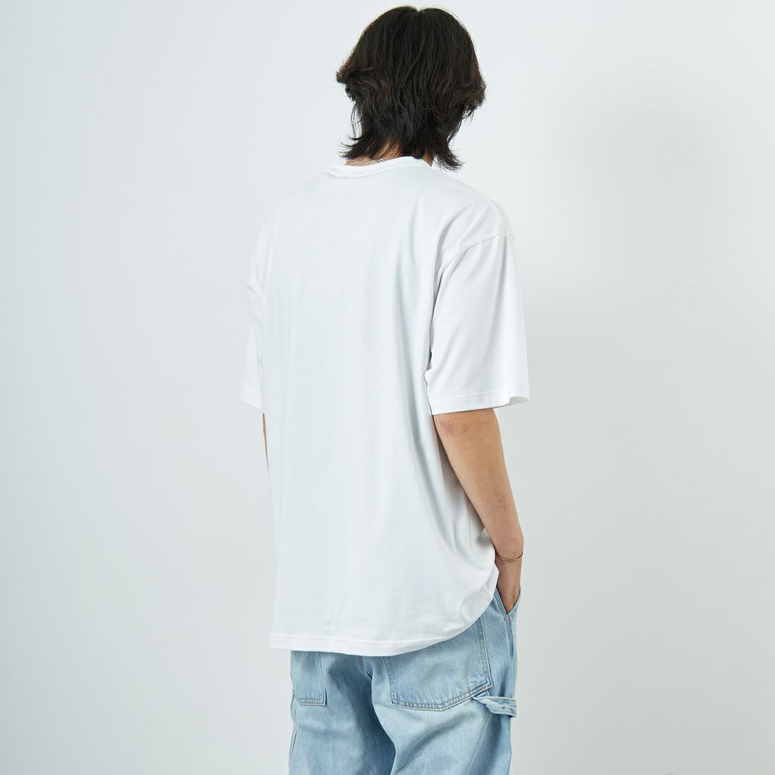 OAKLEY [オークリー] エンハンス クールコットンTシャツ [FOA407666] 100 WHITE &&モデル身長：179cm 着用サイズ：L&&