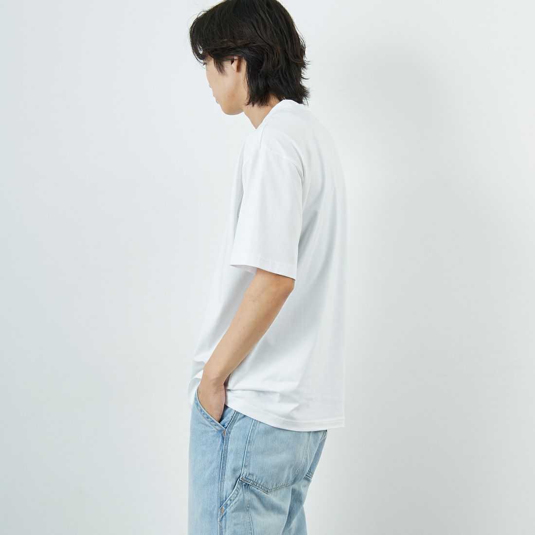 OAKLEY [オークリー] エンハンス クールコットンTシャツ [FOA407666] 100 WHITE &&モデル身長：179cm 着用サイズ：M&&