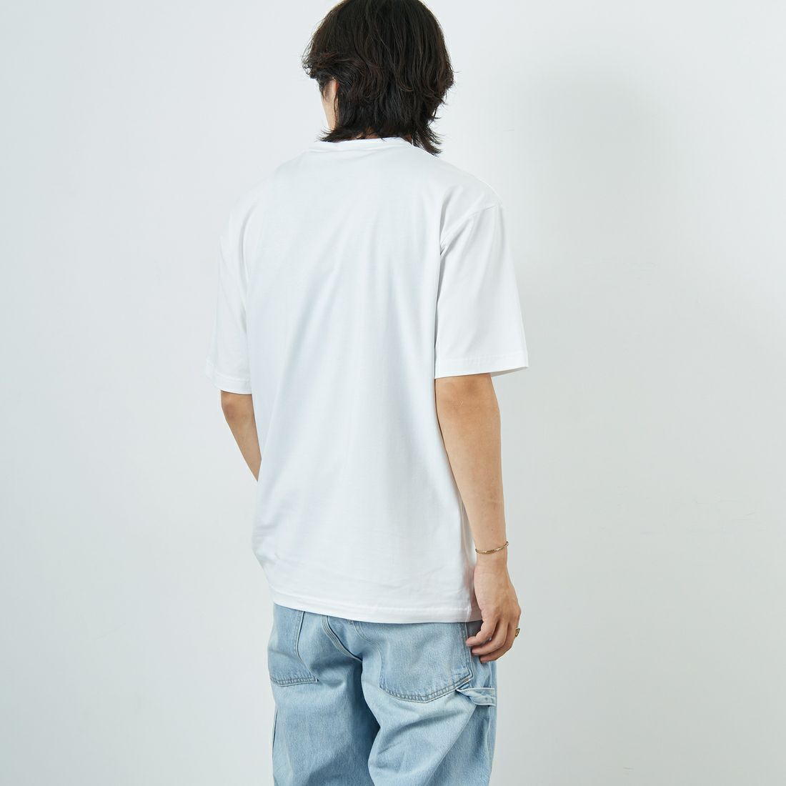 OAKLEY [オークリー] エンハンス クールコットンTシャツ [FOA407666] 100 WHITE &&モデル身長：179cm 着用サイズ：M&&
