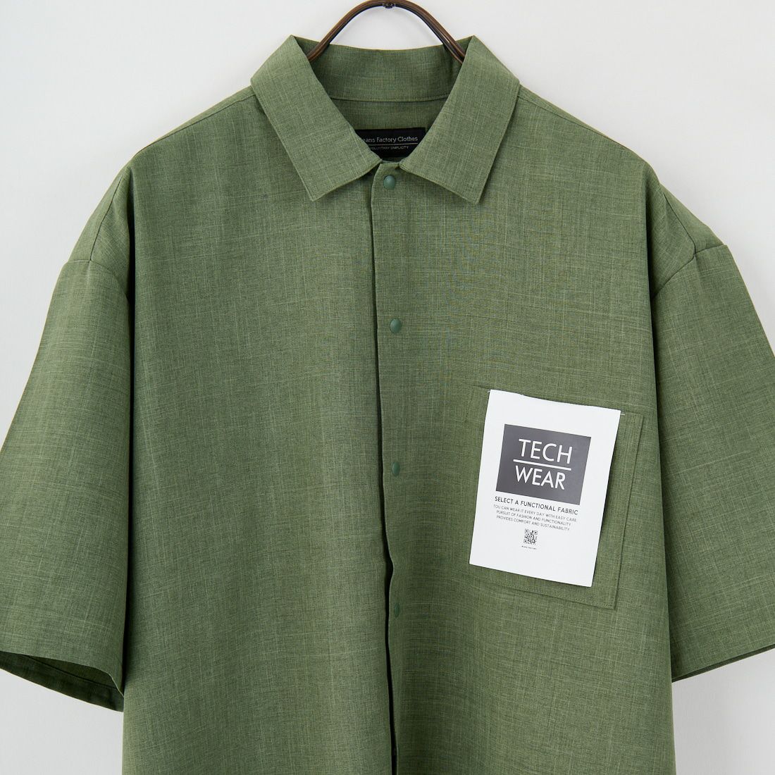 Jeans Factory Clothes [ジーンズファクトリークローズ] TECHシャンブレー レギュラーカラーシャツ [EPC-53105] 2 KHAKI