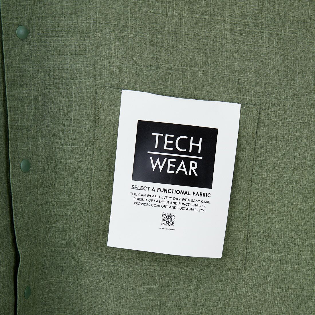 Jeans Factory Clothes [ジーンズファクトリークローズ] TECHシャンブレー レギュラーカラーシャツ [EPC-53105] 2 KHAKI