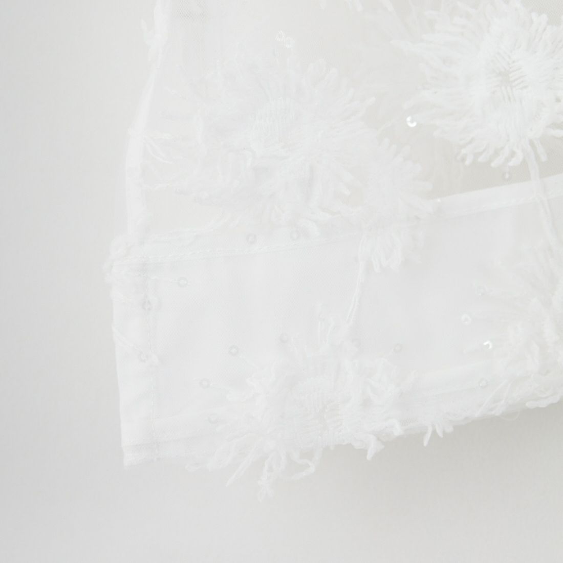 TORRAZZO DONNA [トラッゾドンナ] フリンジスパンコールブラウス [6250-565] 05 WHITE